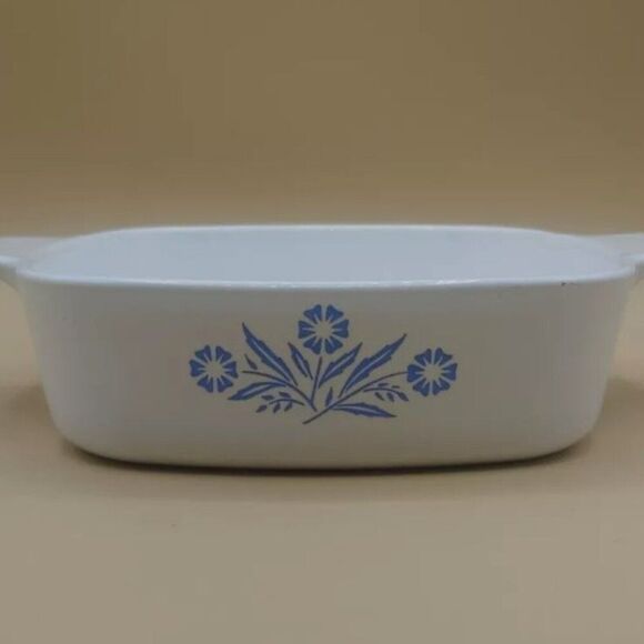 Corning Ware Casserole Dish A-1, 1 Quart Cornflower Blue White Flowers No Lid - Picture 1 of 6
